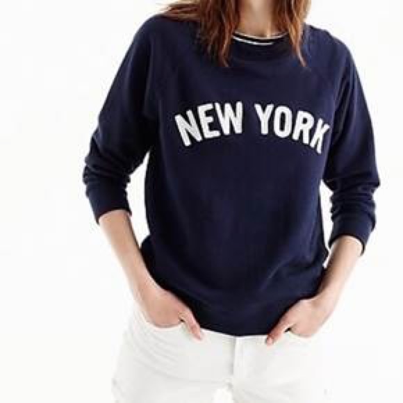 J. Crew Tops - 👕J CREW embroidered New York sweatshirt. Classic!